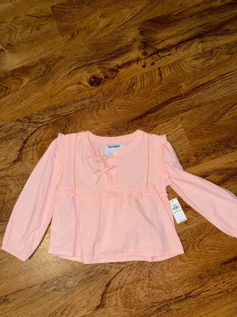 Old Navy Light Pink Ruffle Peasant Top for Kids